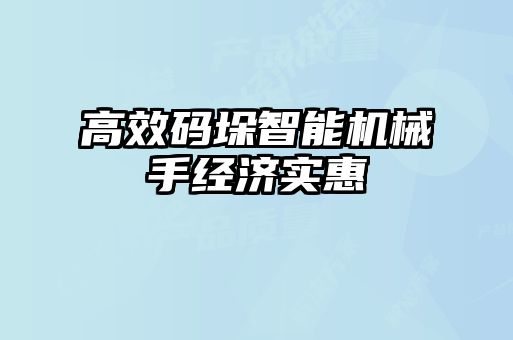 高效碼垛智能機械手經(jīng)濟(jì)實惠
