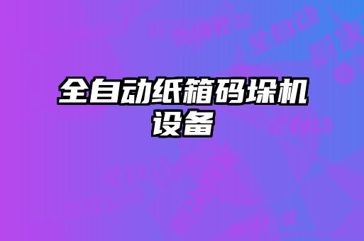 全自動紙箱碼垛機(jī)設(shè)備